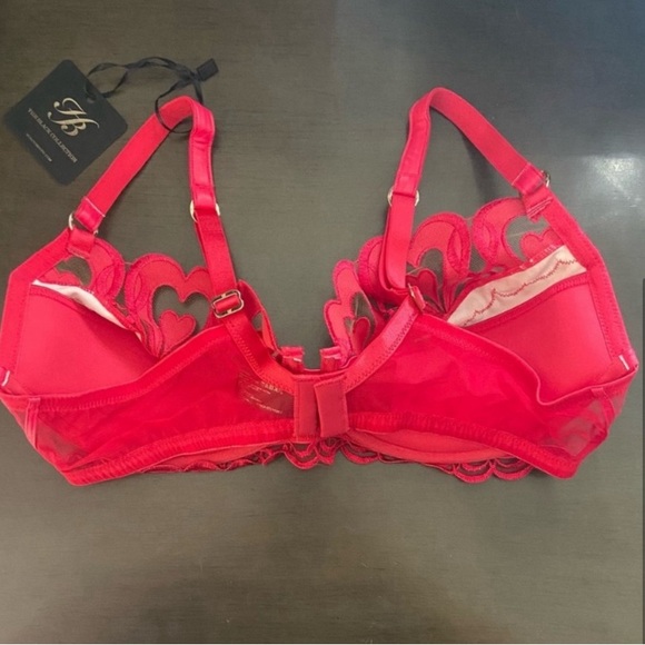 Honey Birdette Red Heart Bra - Picture 4 of 5